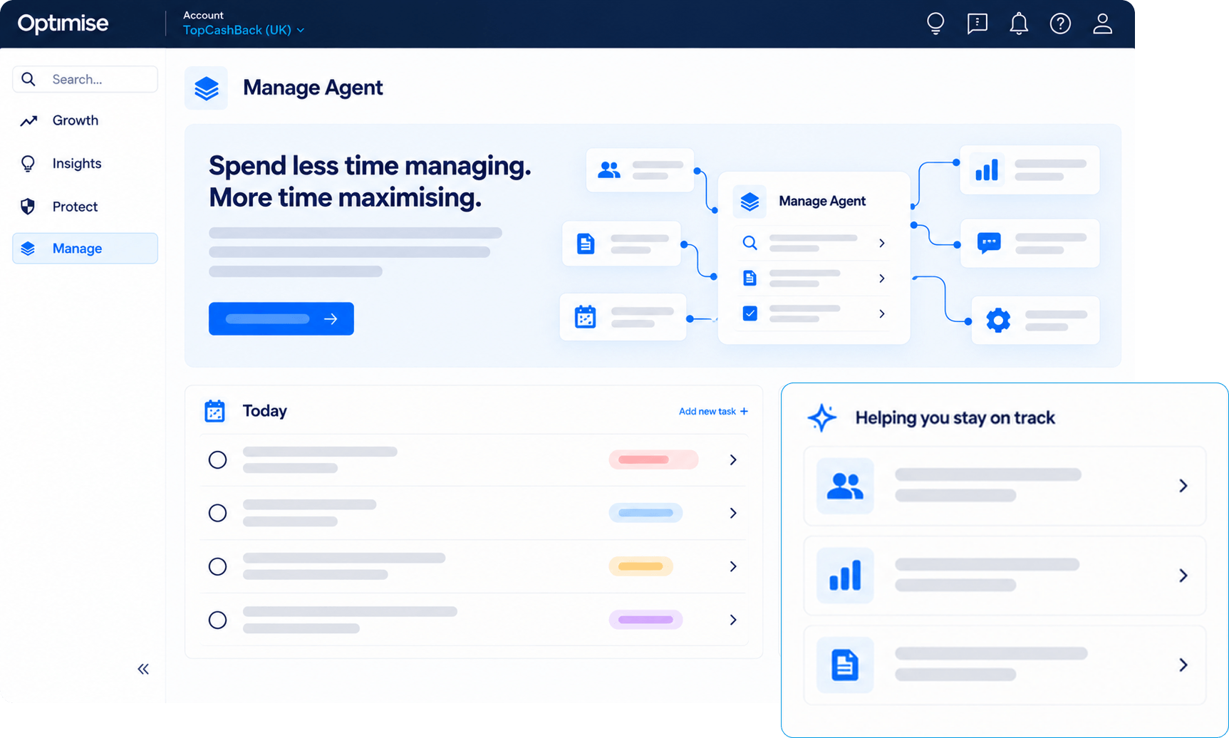Spend less time managing. More time maximising.