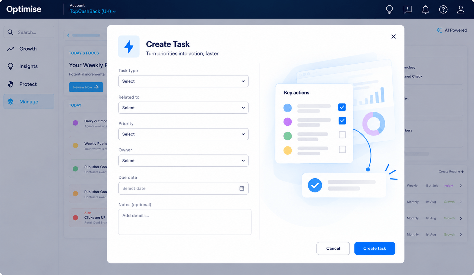 Spend less time managing routine tasks