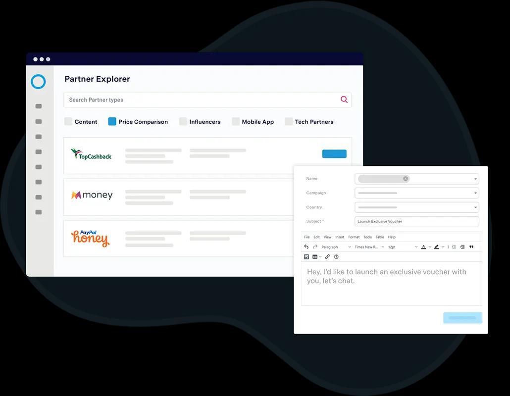 Recruit partners easily with direct messaging
